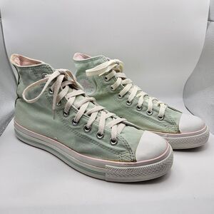 Converse All Star Chuck Taylor Mint Green Hi Top Sneakers Skate Alt Size 10 READ